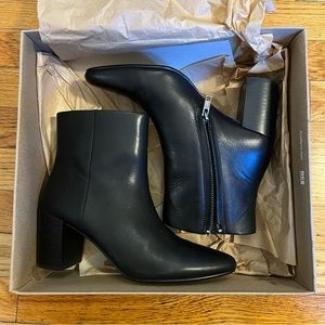 Madewell Pointed Toe Block Heeled Leather Boots (Like New) - Sz 6